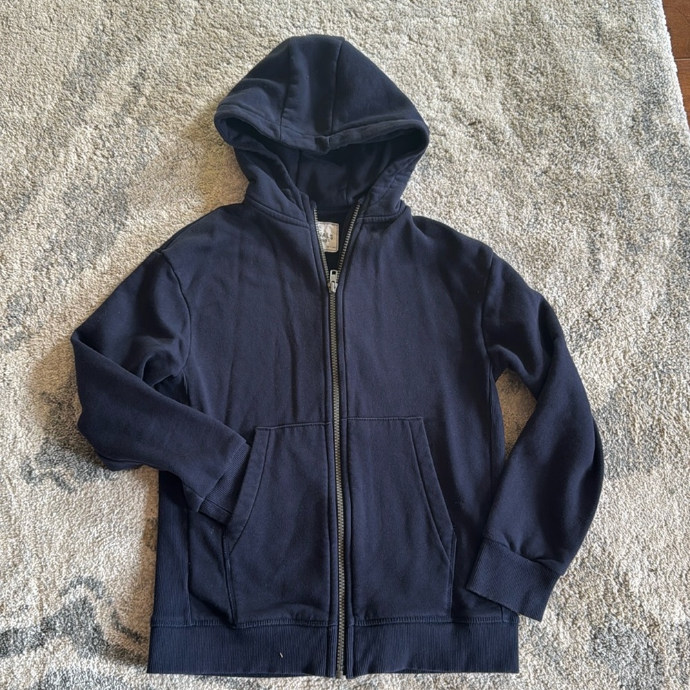 Marks and Spencer kids’ zippered hoodie in navy blue size 10-11 yrs